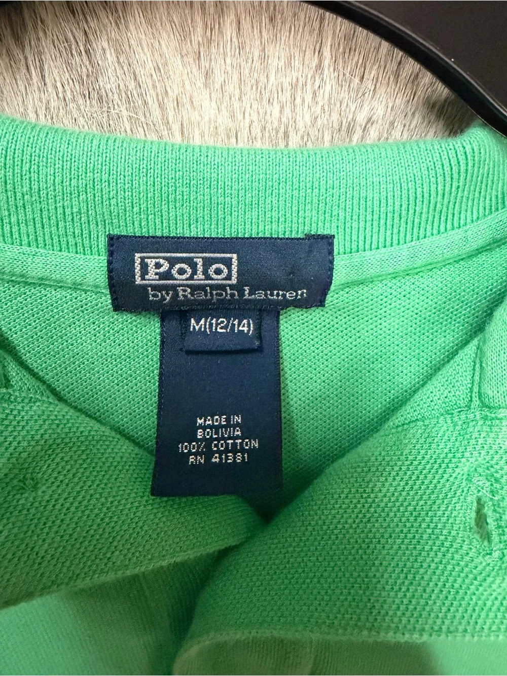 Ralph Lauren youth Medium 10/12 Green  Polo with orange horse